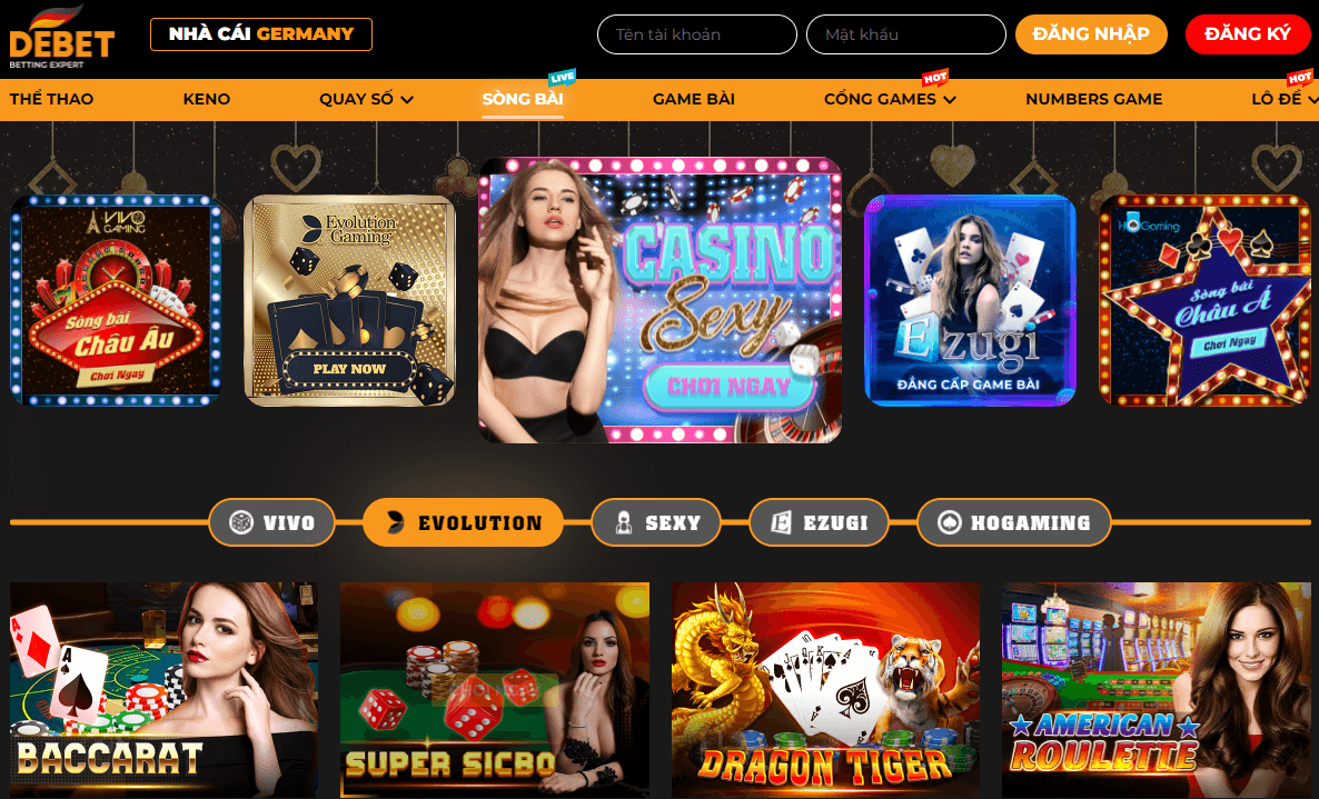 vivo gaming casino debet